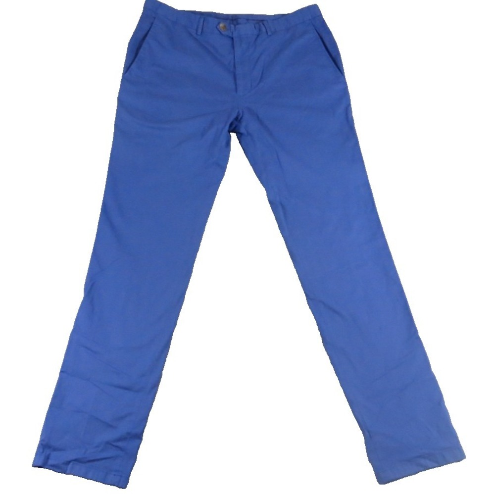 Ralph Lauren Purple Label Chino Pants Mens 34 Slim Fit Blue Stretch Chinos Italy